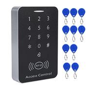 Bewinner Bewinner de Control de Acceso de Puerta, Teclado con Contraseña Segura para Oficina, Fábrica, Seguridad del Hogar, PVC Plateado + Negro, 1 Paquete