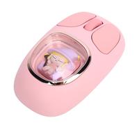 Bewinner Bluetooth Mouse Inalámbrico, Mouse Inalámbrico Recargable, 2.4G USB C RGB Lighting Computer, Muñeca Linda, Conexión de Modo Triple, Tipo C, Forma Ergonómica, Haga en Silencio para (Rosado)