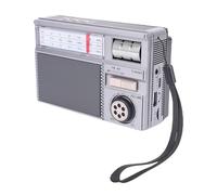 Bewinner Bluetooth Solar Radio, Receptor Portable Am FM SW con Reproducción USB, Batería Recargable y Suministro de Energía Solar para Acampar y Al Aire Libre (Gray)