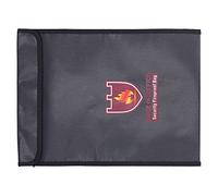 Bewinner Bolsa de Documentos Ignífuga para Dinero, Joyería, Pasaportes y Tabletas, Diseño de Doble Cremallera y Hebilla de Seguridad, Bolsa de Almacenamiento Portátil Ignífuga para Fotos, Baterías