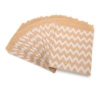 Bewinner Bolsa de Papel Kraft, Paquete de 25, Bolsas Plegables de Color Marrón para Aperitivos, Galletas de Caramelo y Nueces, Embalaje de Bolsa de 16x13cm para Regalo de Recuerdos de Fiesta de