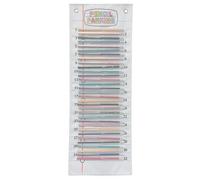 Bewinner Bolsillo de Estacionamiento para Lápices, Organizador Dispensador de Lápices Impermeable con 32 Ranuras Etiquetadas para útiles Escolares en el Aula (69x25cm)