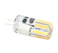 Bewinner Bombilla 48LED G4 3W 300LM Luz Bi Pin No Regulable para Lámpara de Araña, CA CC 12V Blanco Cálido 2700K-3100K, Pequeña Bombilla LED G4 de Silicona (Blanco cálido 2700K-3000K)