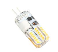 Bewinner Bombilla 48LED G4 3W 300LM Luz Bi Pin No Regulable para Lámpara de Araña, CA CC 12V Blanco Cálido 2700K-3100K, Pequeña Bombilla LED G4 de Silicona (Blanco frío 6000K-6500K)