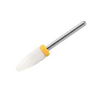 Bewinner Broca de Cerámica para Uñas, 2 Piezas de Cabeza de Maíz, Cabezal de Molienda de Cerámica para Amoladora Eléctrica, Extrafina XF, Vástago de 6 Mm de Diámetro Exterior de 2,35 Mm, Accesorios de