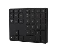 Bewinner BT308 Teclado Numérico Inalámbrico de 35 Teclas, Teclado Bluetooth 5.0 Ultrafino Recargable para Mac y, de Aleación de Aluminio con Batería de 100 Horas y Espera de 180 Días (Black)