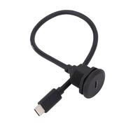 Bewinner Cable Adaptador de Extensión para Montaje en Panel, 5 Gbps Tipo C 3.0 Macho A Hembra, Montaje Empotrado, Diseño Roscado para una Instalación Segura, Suministro de EnergíA de 20 V 3 A