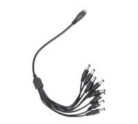 Bewinner Cable Adaptador Divisor de Alimentación de 0.217 X 0.083 in, 1 Hembra a 8 Macho, Extensión de Cable para Cámara CCTV, Y Divisor de Alimentación CCTV de 16,5 Pulgadas, Adaptador de Fuente de