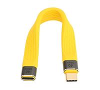 Bewinner Cable Corto USB C a USB C Flexible, Cable Tipo C Macho a Hembra, Carga Rápida 5A 100W PD, Cable de Transferencia de Datos de 40Gbps para Dispositivos SSD Externos y Tipo C
