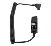 Bewinner Cable de Alimentación D Tap a 2 Puertos, Divisor Macho a Hembra con Indicador LED Tipo C, Tornillo de 1/4 Pulgadas para Equipo de Cámara con Batería V