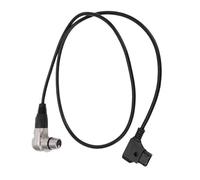 Bewinner Cable de Alimentación D Tap a XLR de 4 Pines en ángulo Recto, Adaptador Macho a Hembra de 38,6 Pulgadas para Monitor de Panel de Luz LED de Cámara F5 F55 BURANO URSA