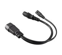 Bewinner Cable de Alimentación Divisor en Y IEC320 C14 Macho A C13 C7 Hembra, Cable de Alimentación IEC Impermeable de 10 A 250 V, 32 Cm/12,6 Pulgadas para, Escáner de Código de Barras, Altavoz,