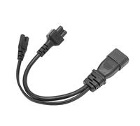 Bewinner Cable de Alimentación Divisor IEC320 C14 a C7 Y, Cable Adaptador 1 Macho a 2 Hembra, 10A 250V para Monitor LCD, Computadora Portátil, Impresora