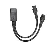 Bewinner Cable de Alimentación Divisor, IEC320 C14 Macho A Doble IEC320 Hembra, Cable Corto de 32 Cm/12,6 Pulgadas para Adaptador de Computadora Portátil, Monitor, Impresora, 10 A 250 V