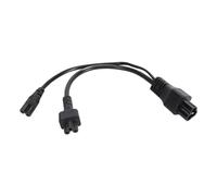 Bewinner Cable de Alimentación Divisor IEC320 C6 A C7 Y, 30 Cm / 11,8 Pulgadas 2,5 A 250 V Carcasa de PVC Plug and Play C6 Macho A + C7 Hembra Cable Adaptador Divisor para Computadora Portátil PDU UPS
