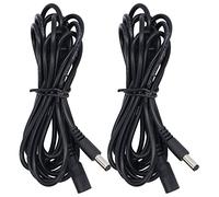 Bewinner Cable de Extensión de 12 V 24 V CC de 0.217 X 0.083 in, Paquete de 2 Cables de Conexión de Alimentación de Luz Solar LED para Equipos de Monitoreo, Adaptador Plug and Play Macho a Hembra de