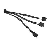 Bewinner Cable de Extensión de 90 Grados 12VHPWR PCIE 5.0, Terminales de Aleación de Cobre, Cable GPU de 12+4 Pines a 3x8 Pines para Tarjeta Gráfica RTX 4090 4080 3090Ti, 320 Mm/12,6 Pulgadas