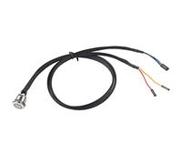 Bewinner Cable de Interruptor de Botón de Encendido de Metal para Host de Computadora de Escritorio, Rojo Opcional, Larga Vida útil, Mano de Obra Exquisita, Vida Mecánica Superior a (luz