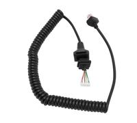 Bewinner Cable de Micrófono de Repuesto, Manos Enrolladas con Resorte, Cable de Micrófono, Compatible con HM-152 HM-154, IC-3600 IC-F111 IC-F211, IC-2200H, Transmite Sonido Claramente