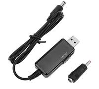 Bewinner Cable de Refuerzo USB a CC de 5 V a 9 V 12, Cable de Enrutador de Banco de Energía Elevador, Convertidor de Voltaje Ajustable con Pantalla Digital, Puerto de CC 5521, de 0,8 M para Cámara de