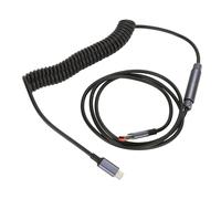 Bewinner Cable de Teclado USB C en Espiral de 7.9 Pies, Cable de Extensión USB C A A para Teclado Mecánico para Juegos, en Espiral Personalizado con Conector de Aviación de Metal
