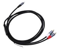 Bewinner Cable de USB C a 2 Puertos, DAC de 24 Bits/96 KHz, Divisor en Y para Cine en Casa, Amplificador, Altavoces, Compatible con, PC, Mac, 2 (#1)