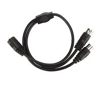 Bewinner Cable Din Hembra de 5 Pines a 2 Macho, Adaptador Divisor MIDI Y, Cable de Conexión de Sonido Flexible de 5 Núcleos para Uso Doméstico en Estudio