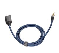 Bewinner Cable Divisor de Macho a 2 Hembra de 3,5 Mm, Cable Adaptador en Y Chapado en Oro en ángulo Recto de 90 Grados para Teléfonos Inteligentes, Tabletas MP3, Nailon Trenzado Duradero de 3, Pies