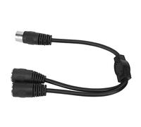 Bewinner Cable Divisor DIN Macho de 8 Pines a 2 Hembra, Cable Adaptador con Doble Blindaje de 1,0 Pies para una Transmisión de Señal de Clara