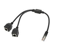 Bewinner Cable Divisor Ethernet RJ45 1 Macho a 2 Hembra, Adaptador Divisor de Red Cat5 para Módem Enrutador, Transmisión Rápida Estable, Antiinterferencias