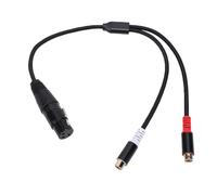 Bewinner Cable Divisor XLR Y, 11,8 Pulgadas OFC 20 AWG HiFi Estéreo Hembra Cable Adaptador de 3 Pines, Conector Chapado en Oro Distribución de Señal para Micrófono Mezclador Interfaz de