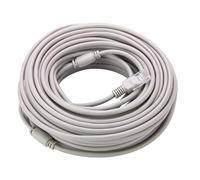 Bewinner Cable Ethernet CCTV de 5M, 10M, 15M, 20M, Cat5e RJ45 + Cable de Extensión de Alimentación CC para NVR de Cámara IP, 10/100Mbps, 2,1x5,5mm Macho a Hembra (20m)