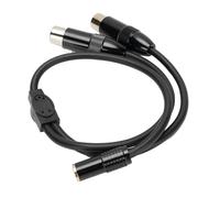 Bewinner Cable Hembra de 3,5 Mm a Doble XLR Hembra Divisor en Y de para Micrófonos Y Dispositivos de Sonido 0,5 M Negro
