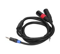 Bewinner Cable Macho de 3,5 Mm a XLR Doble - Cable Adaptador de Balanceado Estéreo TRS a 2 XLR para Mezclador, Amplificador, Teléfono, Reproductor de MP3 (#1)