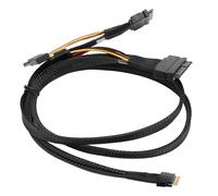 Bewinner Cable NVME SSD de 80 Cm, Velocidad de Transferencia de Datos de 24 Gbps para Placa Base SSD, Diseño Plug and Play con Cierre Seguro, Material de, Adecuado para NVME SFF-8654