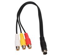 Bewinner Cable S Video de 4 Pines Macho a Hembra de 1,0 Pies, Cable Adaptador de y Vídeo con Doble Blindaje, Conector Estándar de 4 Pines, Plug and Play, Conexión Estable, Material de PVC