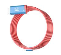 Bewinner Cable USB C a HDMI 2.1 TV HD, 4K 144 Hz con Carga PD de 100 W Cable Adaptador de TV de Viaje Portátil para 2 Estaciones Base Dock Steam Deck ROG Ally USB C 3. Salida de Vídeo M (Rojo Azul)