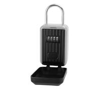 Bewinner Caja de Bloqueo de Llaves de Aluminio Resistente a Prueba de Agua para Llaves de Casa, Almacenamiento Seguro de de Código para Exteriores, Sitios de Construcción, 1 Paquete (SILVER)