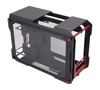 Bewinner Caja de Computadora de Torre Media, Vidrio Templado Totalmente Transparente, Diseño de Flujo de Aire Abierto, Compatible con Placa Base M-ATX, Fuente de Alimentación ATX, GPU de 290 Mm,