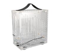 Bewinner Caja de PC ITX en Miniatura, Caja de Computadora para Juegos Pequeña de 23x20,5x12 Cm, Chasis de Escritorio de Bricolaje con Flujo de Aire Hueco Abierto de 360 Grados (Transparente)