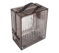 Bewinner Caja de PC ITX en Miniatura, Caja de Computadora para Juegos Pequeña de 23x20,5x12 Cm, Chasis de Escritorio de Bricolaje con Flujo de Aire Hueco Abierto de 360 Grados (Black)