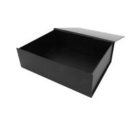 Bewinner Caja de Regalo Abierta Rosa con Tapa Magnética de 9,1x6,7x2,8 Pulgadas para San Valentín, Día de la Madre, Propuesta de Cumpleaños, Embalaje Grande Plegable (BLACK)