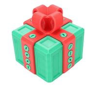 Bewinner Caja de Regalo Molesta con Tornillos Anidados, Caja de Broma Impresa en 3D, Cajas Sorpresa Divertidas para Cumpleaños y Vacaciones (Rojo+Verde)