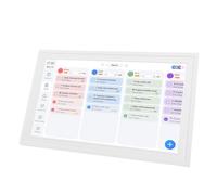Bewinner Calendario Digital Inteligente, Pantalla Táctil HD WiFi de 15,6 Pulgadas, Marco de Fotos, Organizador de Planificación Familiar con Aplicación Cloud Sync para Android 9.0 (blanco puro)