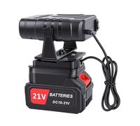 Bewinner Calentador Eléctrico Portátil con Batería Recargable de 3,9 AH, Puertos USB Duales, 2 Modos para Uso en Interiores y Exteriores, Seguridad contra Vuelcos, Enchufe de la UE (Enchufe de la UE)