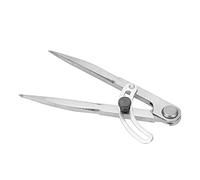 Bewinner Calibrador de Brújula de Ala de Acero Inoxidable de 150 Mm, Herramienta de Medición Cónica de Espaciado de Bordes de Cuero para Divisores de Marcado de Carpintería, Brújula de Marcado