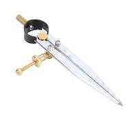 Bewinner Calibradores Divisores de Ala de Resorte Ajustables de 6 Pulgadas, Brújula de Cuero con Cerradura para Carpintería y Metalurgia, Herramienta de Dibujo de Precisión de Acero de Alto Carbono,