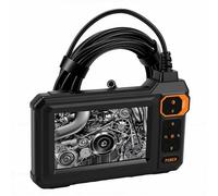Bewinner Cámara Endoscópica de Doble Lente con Pantalla LCD de 4,3 Pulgadas, Boroscopio de Inspección HD 1080P IP67, Resistente Al Agua, 8 LED Ajustables, Cable de Serpiente de 5 M para