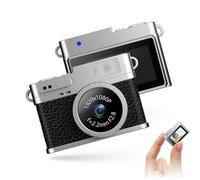 Bewinner Cámara Vintage Mini Digital de 64GB, Cámara de Vlogging FHD 1080p con Pantalla de 0.96 Pulgadas, Videocámara de Video Micro Portátil para Grabación de Estudio de Viaje (Black)