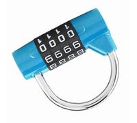Bewinner Candado con Combinación de Código de 4 Dígitos para Maleta de Viaje, Candado con Contraseña de Seguridad para Taquilla de Gimnasio, Aleación de Zinc Reiniciable en Plata (BLUE)